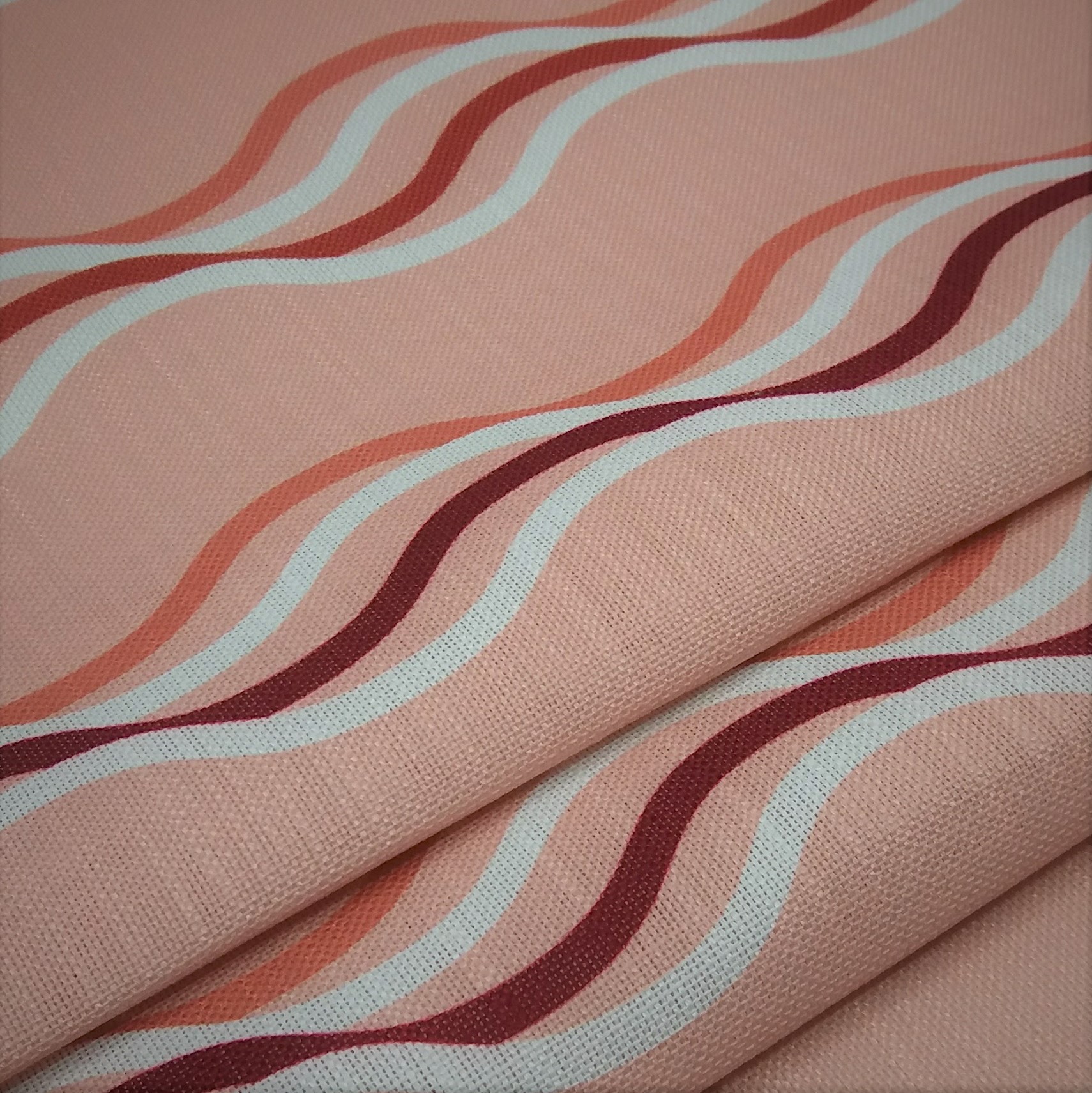 Raspberry Ripple Wave Outdoor Seating Cushion - Aqua Furnishings